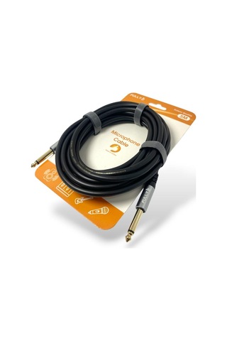 Fully 5metre 6.3mm Erkek-erkek Mono Gitar Kablo - Siyah