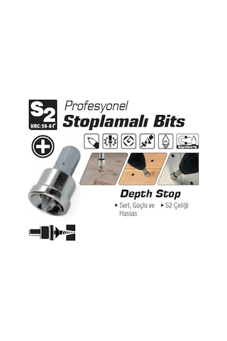 Sgs Stoplamalı Yıldız Bits Uç Ph2 x 25 Mm -