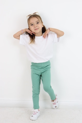 Miababy Basic Kız Çocuk Tayt %100 Pamuk 6 Ay 5 Yaş Yeşil
