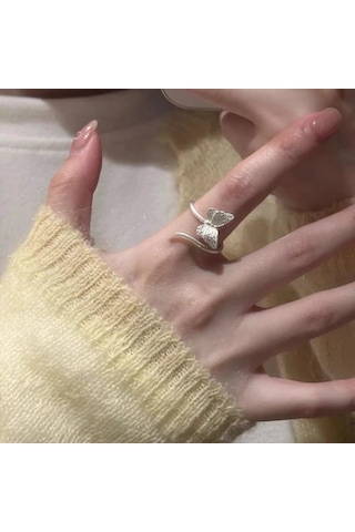 Kadınlar İçin Özel Olarak Tasarlanmış Benzersiz Düz Bantlı Yüzük No.42 Çok Renkli