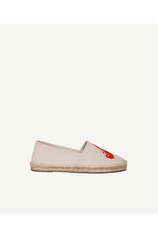 Yargıcı Yengeç Nakış İşlemeli Espadril 26ykay4030x 006 Ekru