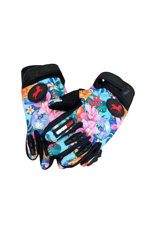Motoanl Motosiklet Çocuk Eldiveni Tpr Velcro Kids Motor Eldiven Flower