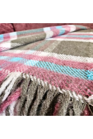 Çift Kişilik Pamuklu Battaniye 180x200 Cm 5037 Çok Renkli