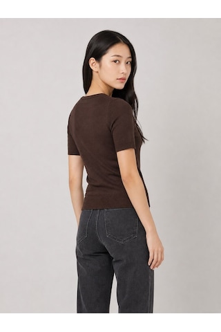 Loft Regular Fit Kadın Bluz K.kol Lf2044861 Q1.v1 Kahverengi