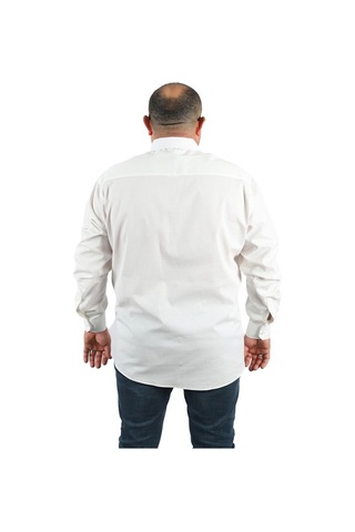 Starbattal Büyük Beden Erkek Gömlek Punteado 23354 BEYAZ Beyaz
