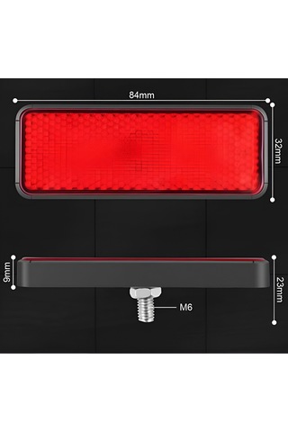 Kedigözü Çakarlı,ledli Işıklı Reflektör Kırmızı 12 Volt Düz Ve Ça
