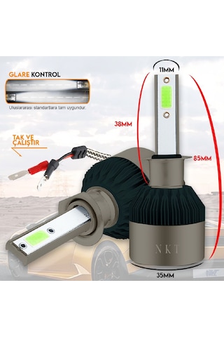 POINT MARKETING H1 Ice Blue Buz Mavi Led Xenon Far Ledi Led Zenon Far Ampulü