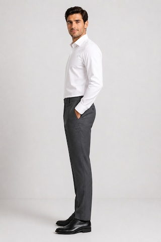 Bihan Store Erkek Regular Fit Kumaş Pantolon - Rahat Kesim, Esnek Kumaş, Pilesiz 008-gri