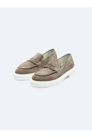 Kip Vizon Süet Smart Casual Loafer Vizon