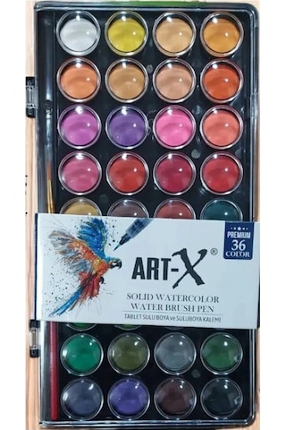 Art-x Premium 36'lı Sulu Boya Seti / Çok Renkli