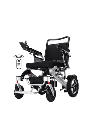Ekonomik Lityum Pilli Hafif Akülü Tekerlekli Sandalye Uzaktan Kumandalı Ve Tek Hareketle Katlanabilir
