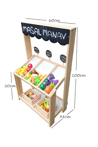 Ahşap Oyuncak Manav Tazgahı