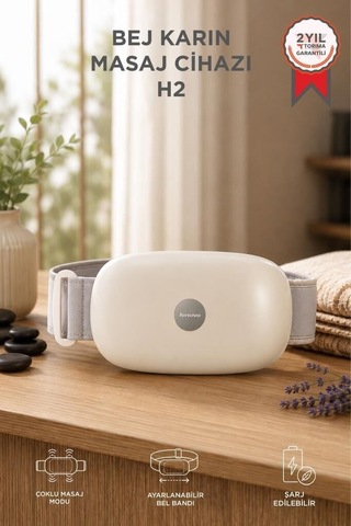 Özel Seri Şarjlı Masaj Cihazı H2 Bej Kullanışlı Seyahat Modern