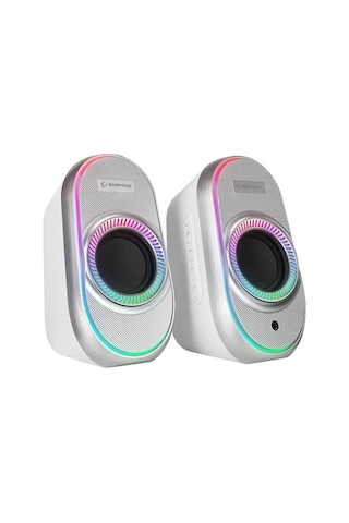 Rampage Rms-x3 2.0 6w Bluetooth Beyaz Multimedia Rgb Işıklı Gaming Usb Speaker