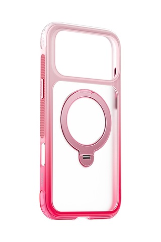 Apple iPhone Uyumlu 18 Pro Max Kılıf Wiwu As-204 Aeroshield Aurora Ultra M-safeli Airbag Standlı Kapak Pembe