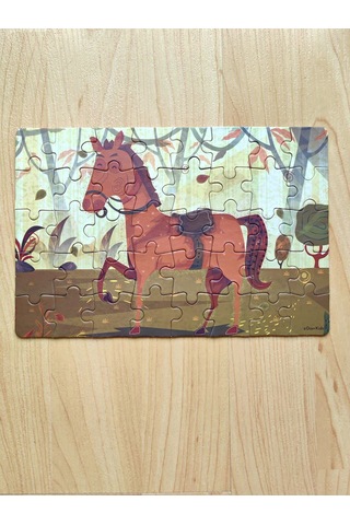 Doerkids Çiftlik Sevimli At Mini Puzzle 40 Parça 4 Yaş