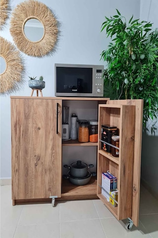 Erzak Dolabı 2 Kapaklı 90 Cm Çok Amaçlı Dolap Atlantik Çam Atlantik Çam