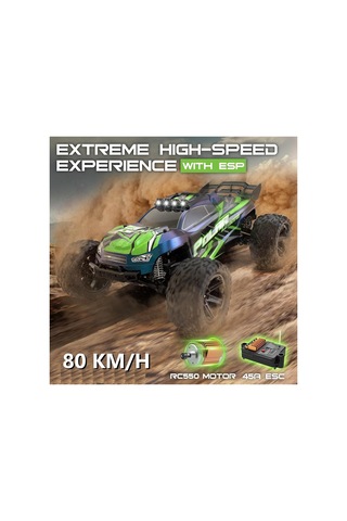 80 Km/h Hız Yapan Süspansiyonlu Profesyonel Kumandalı Arazi Aracı Rock Crawler Servo Motor 46 Cm.