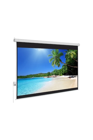 Sanper Sp-350 350X300 Motorlu Projeksiyon Perdesi 2 Adet Kumandalı