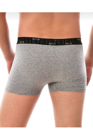 Berrak 4475 Erkek Çizgili Likralı Boxer 10 Lu 001