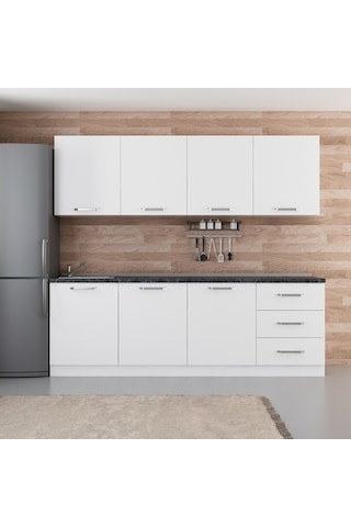 Minar 240 Cm Mutfak Dolabı Beyaz 240-B3 Beyaz