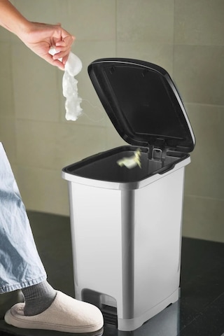 15 Lt Pedallı Slim Çöp Kovası Antrasit