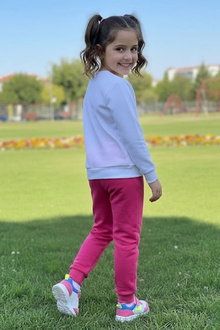 Emila Kids Kız Çocuk Fuşya Baskılı Pijama Takımı - 28246-fusya