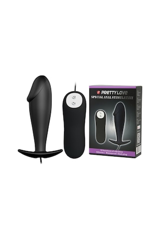 Hızlı Express Pretty Love 12 Titreşimli Kumandalı Vibratör Zenci Penis Anal Plug Stimülatör