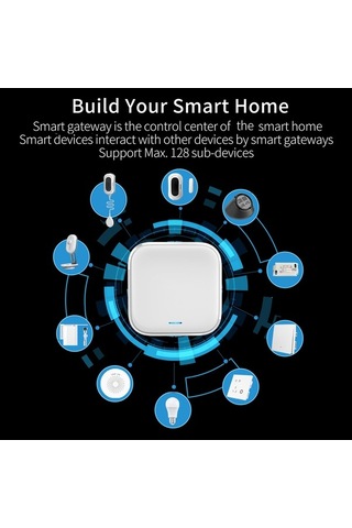 Moly Yunboo Beyaz Plastik Akıllı Çok Modlu Kablosuz Ağ Geçidi - Uygulama İle Kontrol Edilebilir 71x71x20mm Cihaz