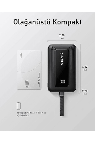 Anker 10k 30w Usb-c Taşınabilir Şarj Cihazı Siyah - A1688 Siyah