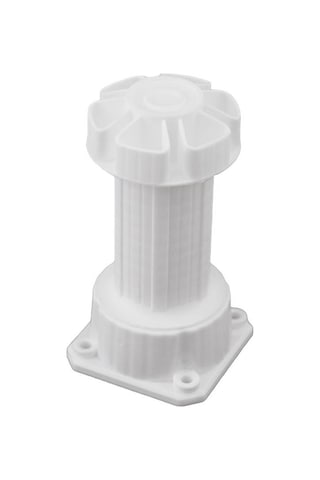 10 Adet Plastik Mobilya Mutfak Baza Ayağı 12-17 Cm Ayarlı Beyaz
