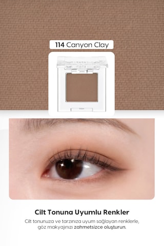 Yumuşak Dokulu, Dökülme Yapmayan Mat Tekli Göz Farı Modern Shadow Matte 114 Canyon Clay 114 Canyon Clay