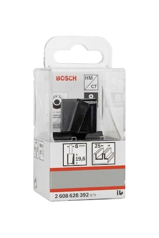 Bosch Standard Seri Ahşap İçin Çift Oluklu, Sert Metal Düz Freze Ucu 8*25*51mm 2608628392