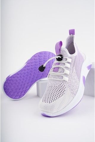 Muggo Jetson Günlük Unisex Çocuk Garantili Bağcıklı Rahat Sneaker Spor Ayakkabı MOR