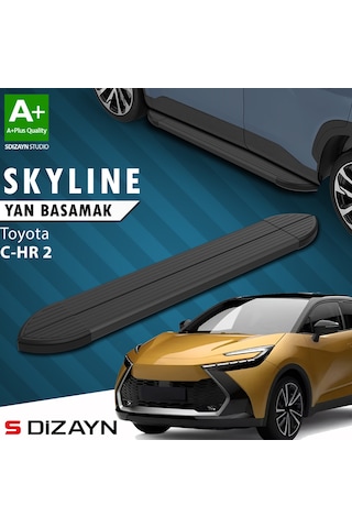 S-dizayn Toyota C-hr 2 Skyline Siyah Yan Basamak 173 Cm 2023 Üzeri A+ Kalite