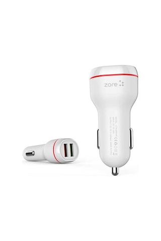 Zore Puma Çift Girişli Araç Kiti Micro-usb Kablosuyla Birlikte
