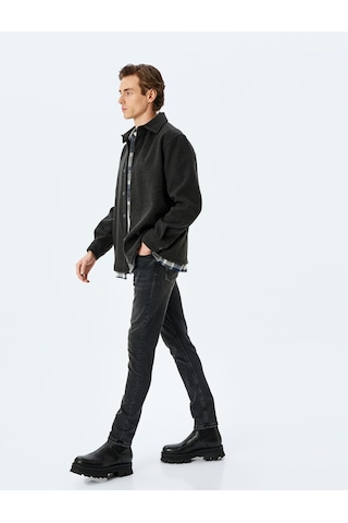 Koton Pamuklu Slim Fit Jean Pantolon - Brad Jean Siyah 5wam40018nd Siyah