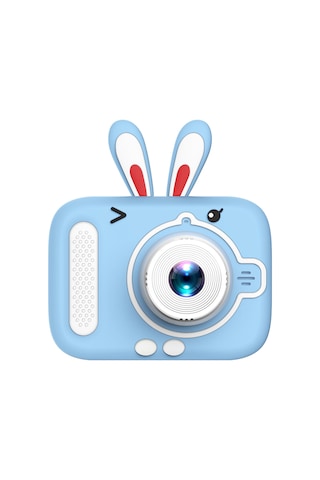 Vkemall Mavi Tavşan Desenli Çocuklar İçin Dijital Kamera - 1080p Video, 20mp Fotoğraf, 2.0" Ips Ekran, Oyun Ve Selfie Özellikleri, Dahili Li-poly Batarya