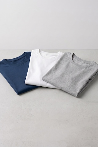 Kiagu Kız Erkek Çocuk Basic Tişört 3'lü Set Pamuklu Uzun Kollu Çocuk Tişört 2-13 Yaş T-shirt Çok Renkli