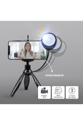 Onyo Ony15 Işıklı Tripod Siyah