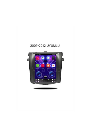 Snp Serisi Toyota Corolla 2007 - 2011 Uyumlu Tesla Ekran 6-128gb Hafıza Multimedya Sistemi Ve Geri Görüş Kamerası 9.7''