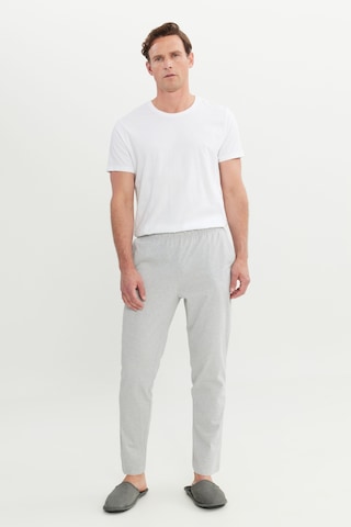 AC&Co / Altınyıldız Classics Erkek Grı Melanj Pamuklu Standart Fit Normal Kesim Beli Lastikli Cepli Pijama Altı Gri Melanj