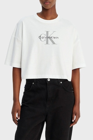 Calvin Klein Bayan T Shirt Lv047f828g Yaf Beyaz BEYAZ