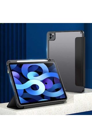 Apple Uyumlu iPad Pro 11 2021 3.nesil Kılıf Zore Nort Arkası Şeffaf Standlı Kılıf Kapaklı Kılıf