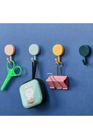 Kendinden Yapışkanlı Renkli Duvar Askı Renkli