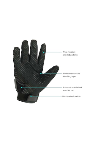 Geeroyoo Erkek Motosiklet Eldiveni - Ayarlanabilir Bilek, Nefes Alabilir, Siyah, M Beden