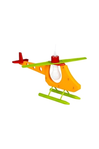 Çocuk Odası Helikopter Sarkıt Avize Renkli Tasarım / E27 Duy - Sarı Renk