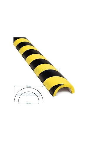 Puffyguard Boru Profil Koruyucu O1 - Model : O - 1 Metre - 70x50mm - Tip : R50 R30