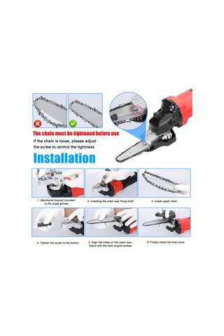 Springsun Avuç Taşlama Zincirli Testere Dönüşüm Kitleri 15 Cm Testere Braket Seti - Çok Fonksiyonlu Ahşap Alet