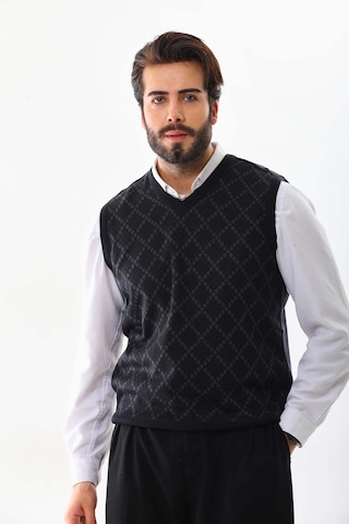 Pelikan Erkek V Yaka Desenli Süveter 9614 Lacivert